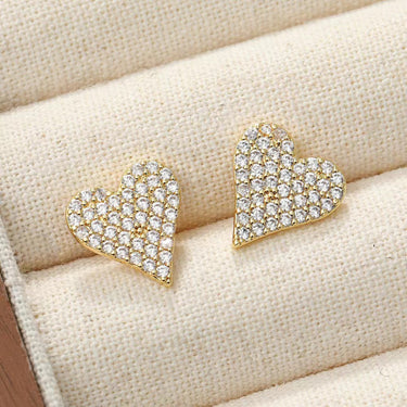 Soiree Heart Mini Studs | 18K Plated