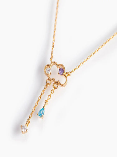 Cloudelle Zircon Cloud Drop Pendant | 18K Plated