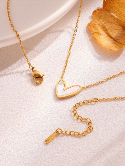 Teera Heart Pendant Chain | 18K Plated