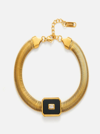 Enamel Snake Chain Bracelet | 18K Plated