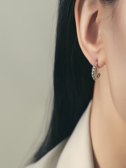 Croissant Half Hoops|18K Plated
