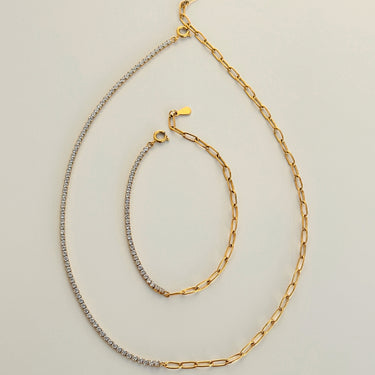 Lumi Necklace Bracelet Set | 18K Plated