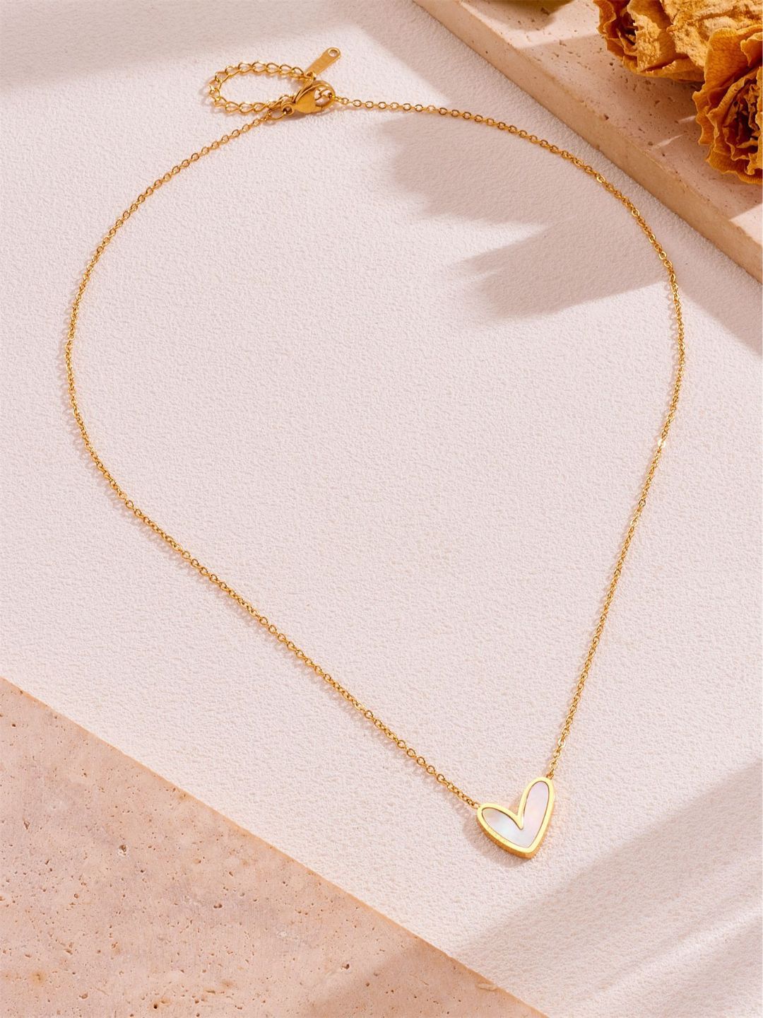 Teera Heart Pendant Chain | 18K Plated
