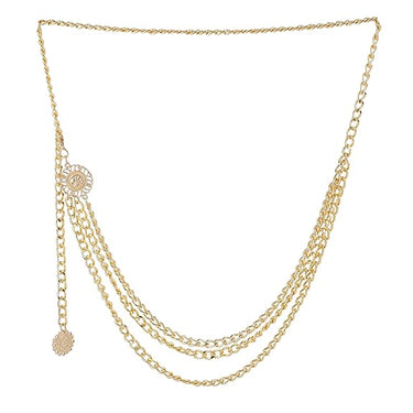 Golden Drape Layered Waist Chain