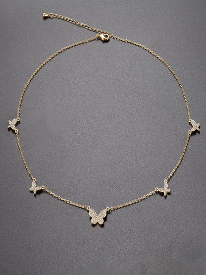 Aisha Butterfly Necklace|18K Plated