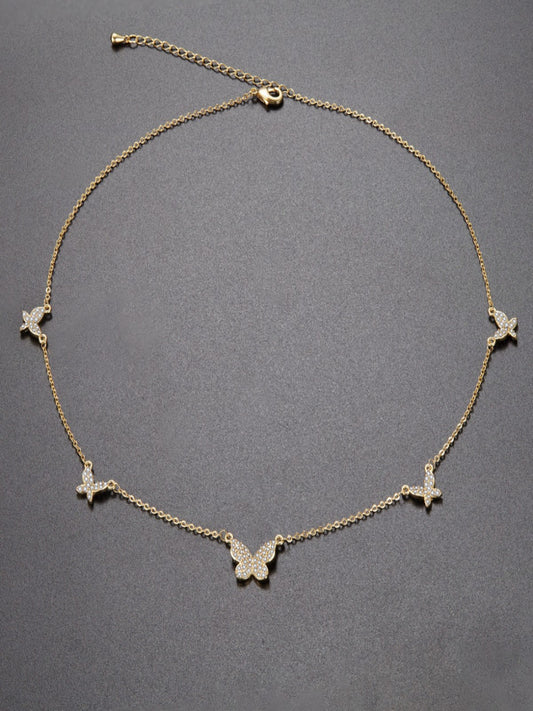 Aisha Butterfly Necklace|18K Plated