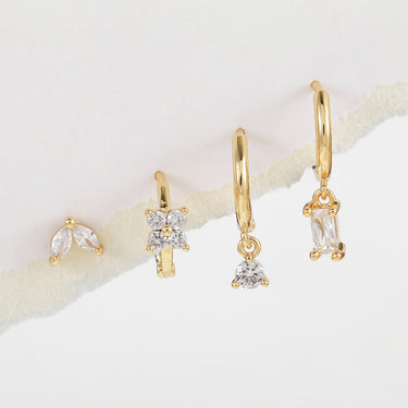 Frosted Bloom Earring Set (for SINGLE EAR ONLY) | 18K Plated