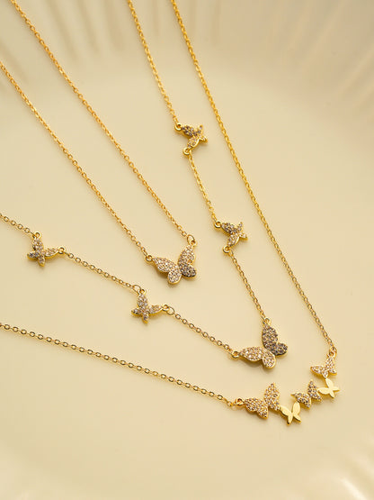 Aisha Butterfly Necklace|18K Plated