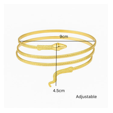 Layered Snake Zircon Arm Cuff