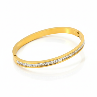 Pave Zircon Bangle | 18K Plated