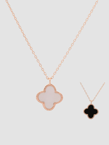 Reversible Dual Charm Clover Pendant