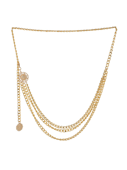 Golden Drape Layered Waist Chain