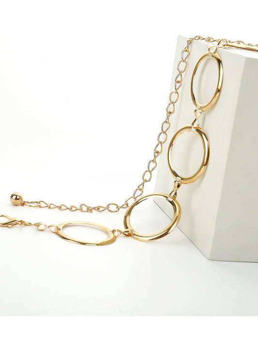 Golden O-Ring Chain Metallic Belt/Waist Band