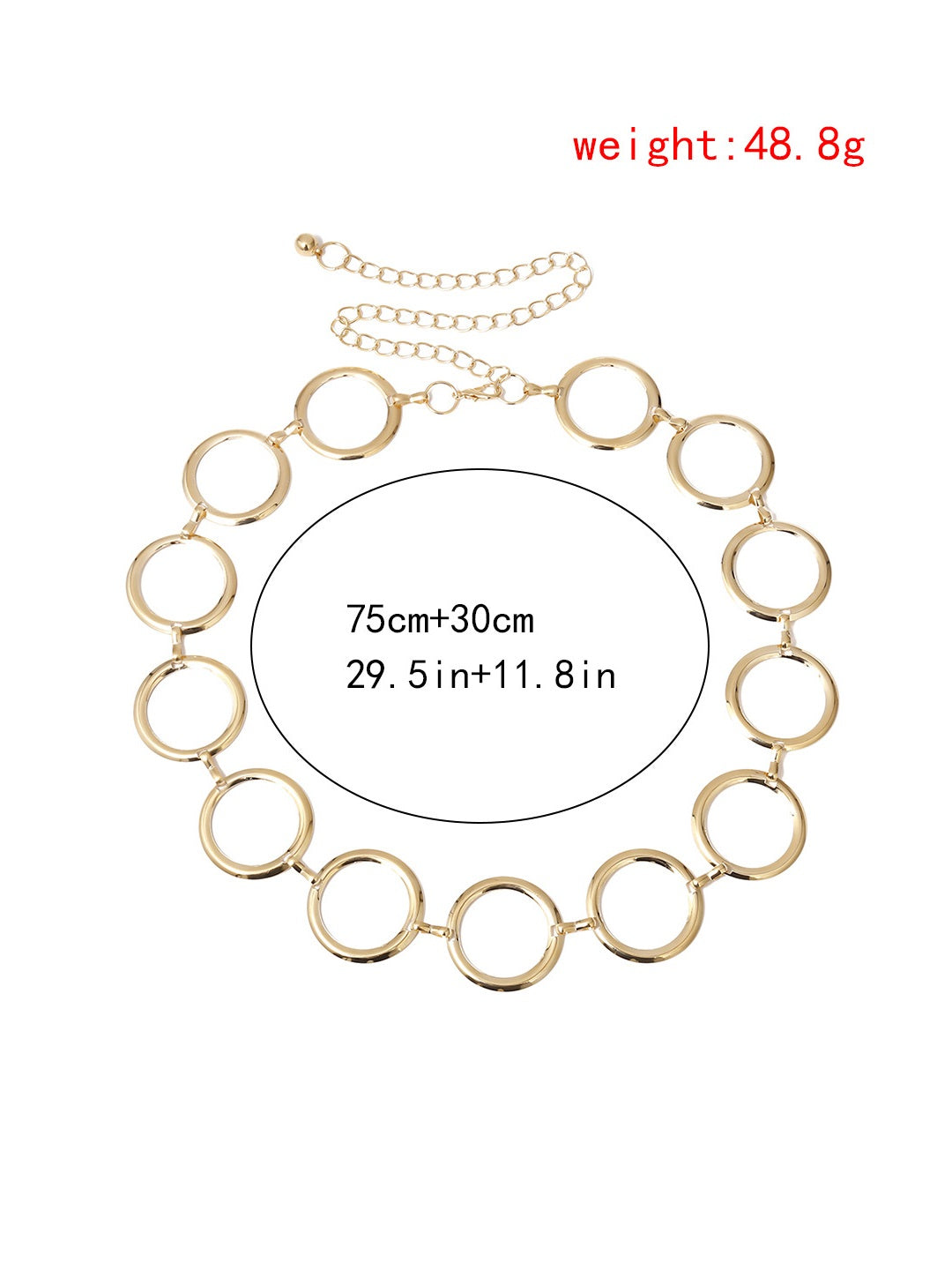 Golden O-Ring Chain Metallic Belt/Waist Band