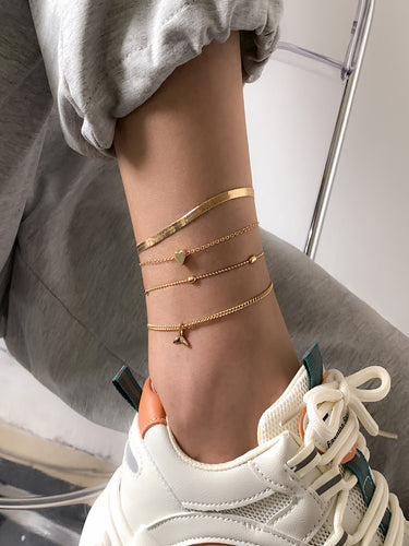 Gilded Harmony Anklets (Set of 4)