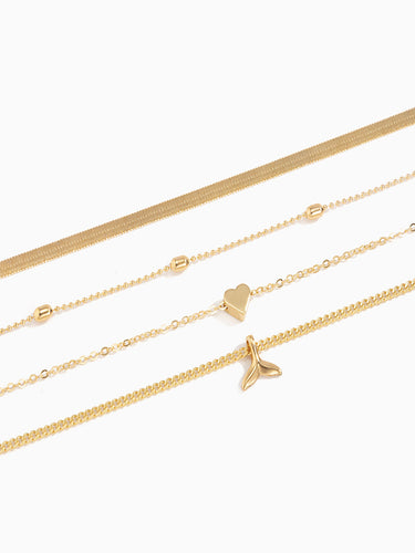 Gilded Harmony Anklets (Set of 4)