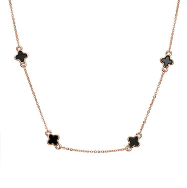 Grace Black Clover Charm Necklace