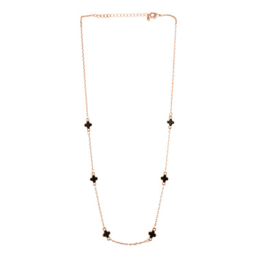 Grace Black Clover Charm Necklace