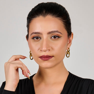 Trinity Loop Earrings | 18K Plated