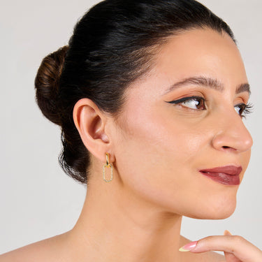 Xyla Zircon Drop Earring(pair) | 18K Plated