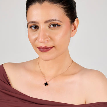 Rosette Charm Necklace and Bracelet Set | 18K Plated