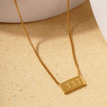 Angel Number Pendant-333 | 18K Plated