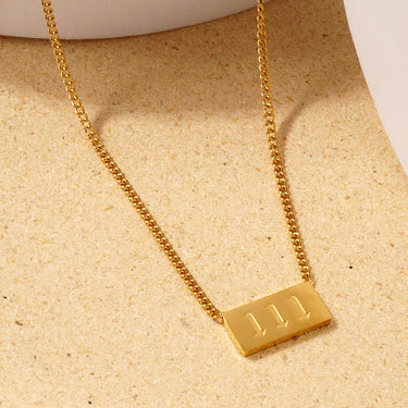 Angel Number Pendant-111 | 18K Plated