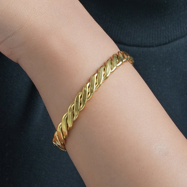 Hot Stuff Braided Cuff Bracelet | 18K Plated