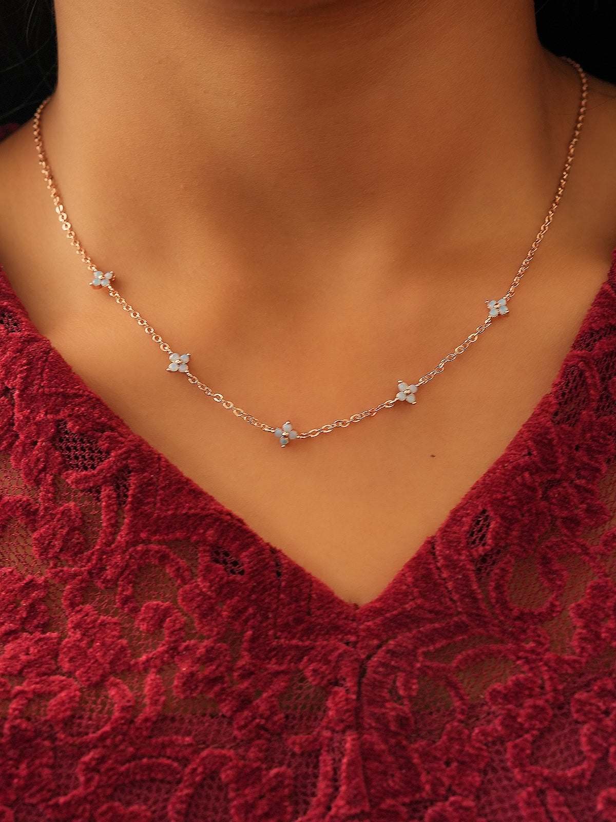BloomBae Floral Necklace | 18K Plated