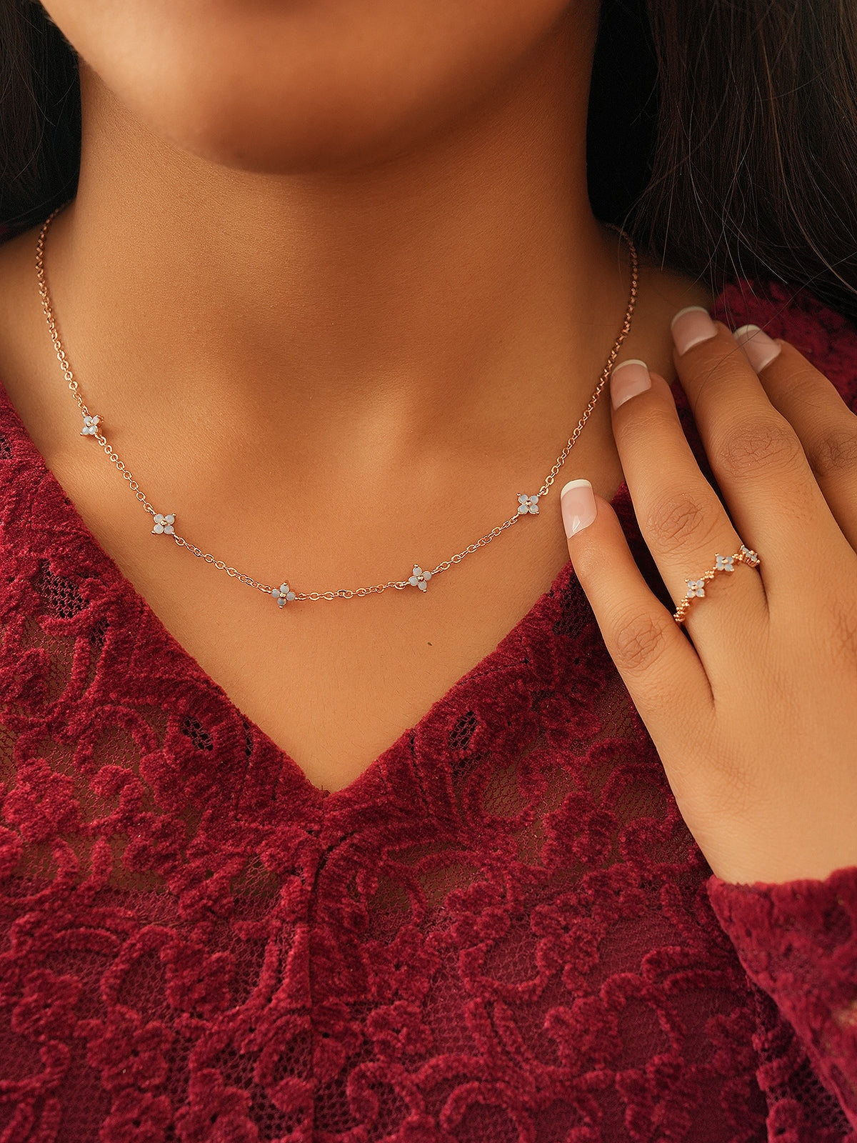 BloomBae Floral Necklace | 18K Plated