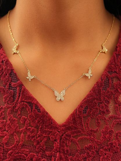 Aisha Butterfly Necklace|18K Plated