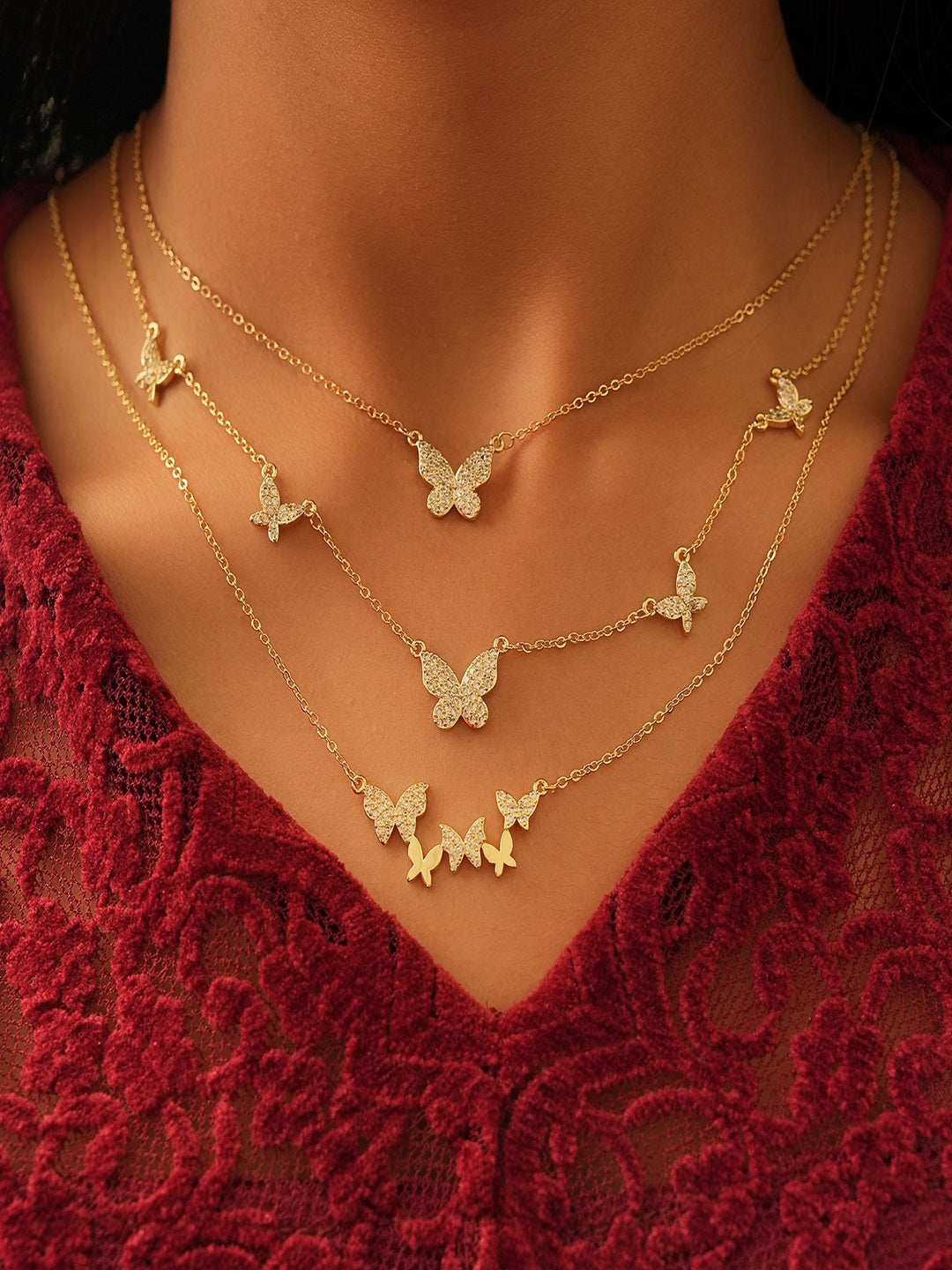 Aisha Butterfly Necklace|18K Plated