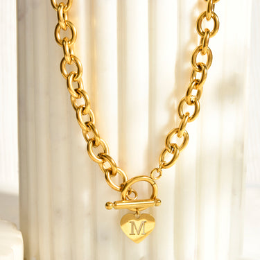 Heart Initial Chain for Women