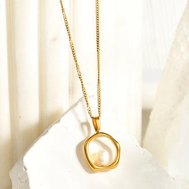 Pearl Whisper Pendant | 18K Plated
