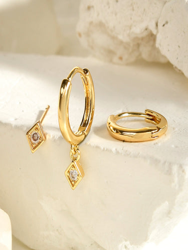 Petite Single Ear Piercing Set | 14K Plated