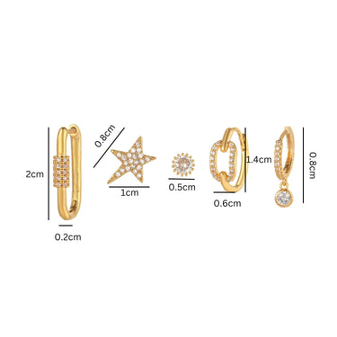 Tessa Earring Set for SINGLE EAR ONLY | 18K Plated
