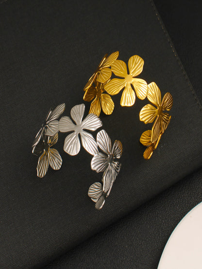 Alba Floral Cuff | 18K Plated