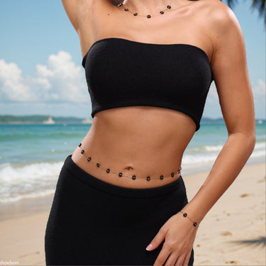 Midnight Petal Waist Chain| 18K Plated