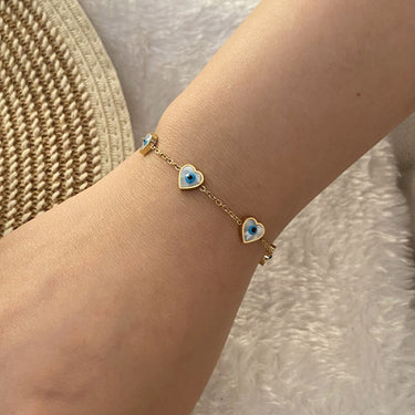 Guardian Love Evil Eye Bracelet | 18K Plated
