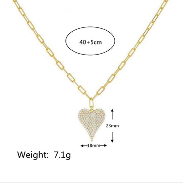 Lulu Zircon Heart Pendant | 18K Plated