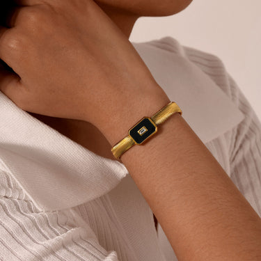 Enamel Snake Chain Bracelet | 18K Plated