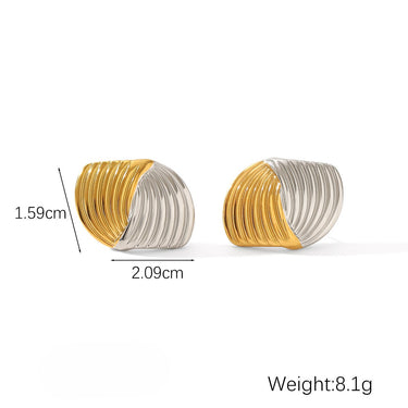 Duet Shell Studs Size
