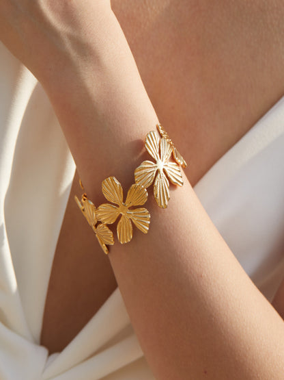 Alba Floral Cuff | 18K Plated