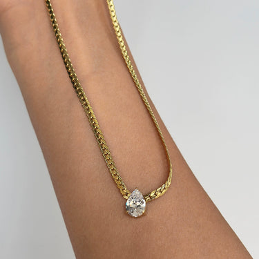 Delph Zircon Necklace| 18K Plated