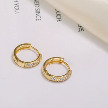 Aureen Zircon Hoops | 18K Plated