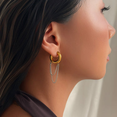 Jacqui Ear Chain | 18K Plated