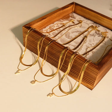 Initial Pendant Layered Necklace by aquastreet