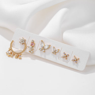 Florals Charm Earring Set for SINGLE EAR ONLY | 18K Plated