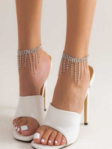 Tassel Rhine Stone Anklet (Set of 2)