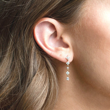 Elowen Blue Floral Drops | 18K Plated